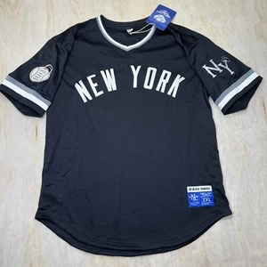 NEW XXL Ebbets Field Flannels New York Black Yankees V Neck Mesh Jersey - Picture 1 of 12