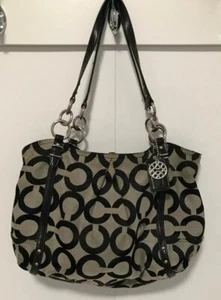 Coach Shoulder Bag- H1077 F15440. Medium /Large -gray and black - Picture 1 of 11