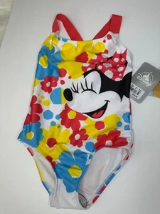 NWT Girls Disney Minnie Mouse One Piece Bathingsuit UPF 50+ Size 4, 7/8, 9/10 - Picture 1 of 6