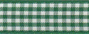 Berisfords Karoband Gingham - 15 mm - Jägergrün - 6 Meter - KOSTENLOSER VERSAND - Bild 1 von 1