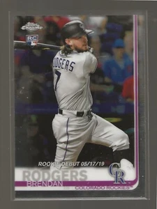 2019 Topps Chrome Update Brendan Rodgers Colorado Rockies RC (#63) - Picture 1 of 2