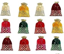 Pack of 12 Velvet Potli Bag Women handbag Shagun Pouch Return Gifts Multicolor