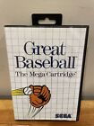 Great Baseball  Sega Master System CIB Complete Tested w/ Hang Tab