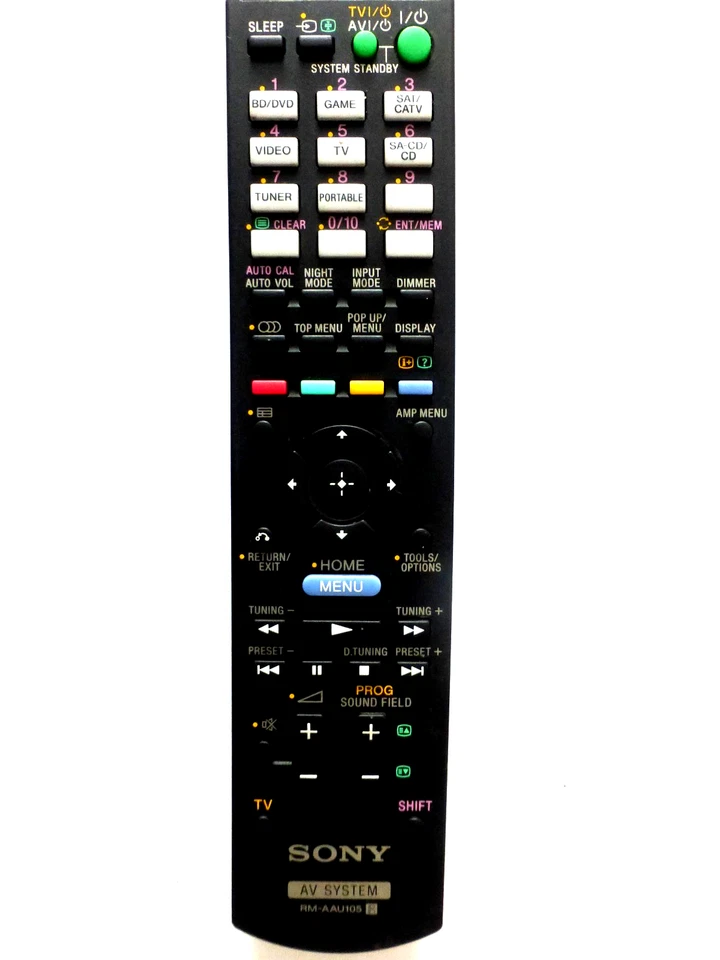 SONY AV RECEIVER REMOTE CONTROL RM-AAU105 for STRDH520 - Image 1 of 1
