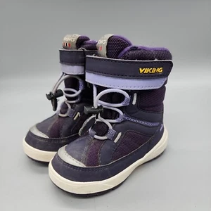 Toddler Viking Snow Boots Purple Euro 21 5.5 US Gortex - Picture 1 of 8
