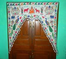 Vintage Banjara Window Door Decor Valance Handmade Embroidery Indian Tepestry 17