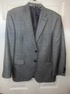 Ralph Lauren Men’s Blazer Jacket Size 40S Gray Hounds Tooth Wool Silk Sport Coat - Picture 1 of 8