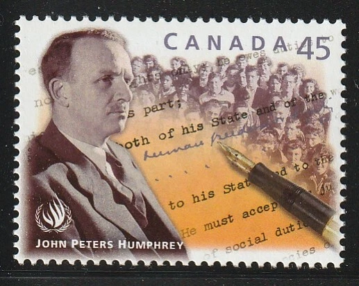 Canadá #1761, John Peters Humphrey, MNH 1998 Foto 1 de 1