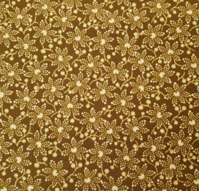 Virginian Manor BTY Fabri-Edredón Floral Marrón Dorado Tostado Foto 1 de 3
