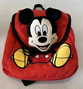 Mickey Mouse Plush Mickey Head Toddler Back Pack . Red - Picture 1 of 5