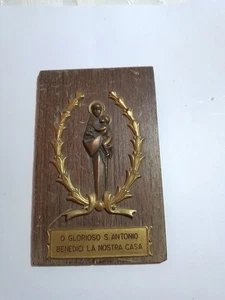 Sant'Antonio Da Padua Ikone Bronze Cm 12,5 - Bild 1 von 3