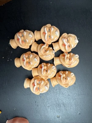  Cabezas de Papá Noel vintage (lote de 9) cabezas de muñeca de plástico de goma  Foto 1 de 4