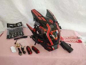 Cyber Punk Mask Black for Cosplay Triangle Light Red Stickers LED Mask Night... - Picture 1 of 13