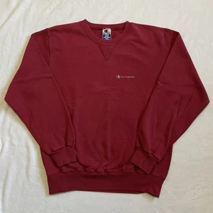 Vintage Champion Crewneck Sweatshirt Mens L Red Spell-Out Embroidered Mexico - Picture 1 of 9