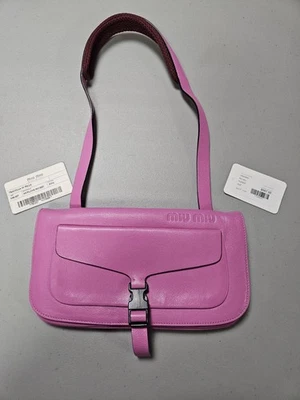 Bolsa de ombro pequena rosa Miu Miu - Imagem 1 de 4