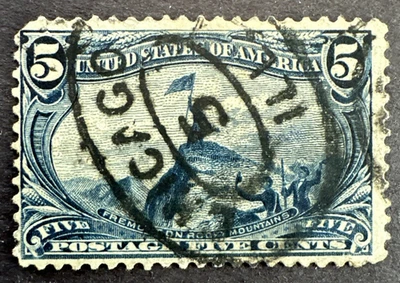 US 1898 Sc# 288 Used Stamp Chicago Cancel Fremont Rocky Mountain Trans-Miss Expo - Image 1 of 2