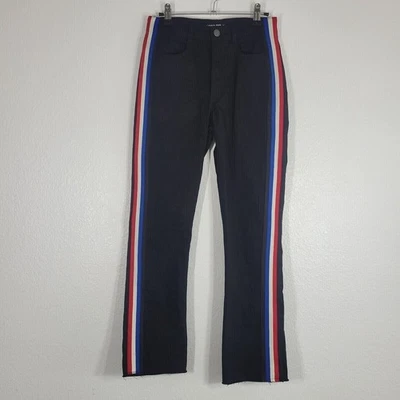 Pantalones de chándal Pam and Gela para mujer talla 27 a rayas negros algodón elástico Foto 1 de 4