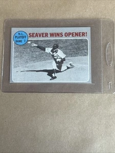 1970 Topps - N.L. Playoffs #195 Tom Seaver. beaux coins moyens centrés - Photo 1/2