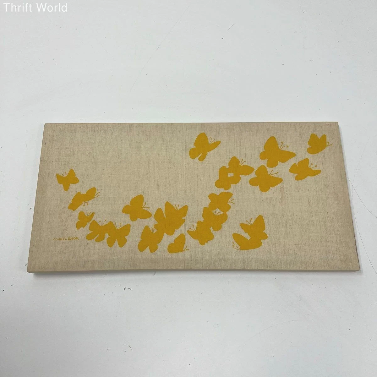 1970's Authentic Ron Brejtfus Color Blocked Textile on Canvas