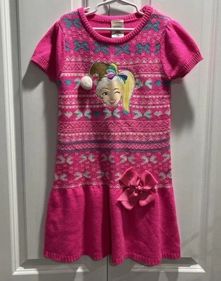 Vestido Suéter Nickelodeon JOJO Niñas Rosa Gráfico Con Lazo Niñas Talla M (7-8) Foto 1 de 4