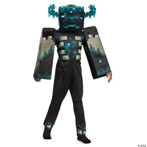 KIDS MINECRAFT WARDEN DELUXE HALLOWEEN COSTUME & MASK DG155569L - Picture 1 of 1