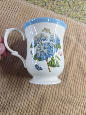 PORTMEIRION ботанический сад терраса ножки кофейная чашка / кружка гортензии бабочки - Изображение 1 из 4