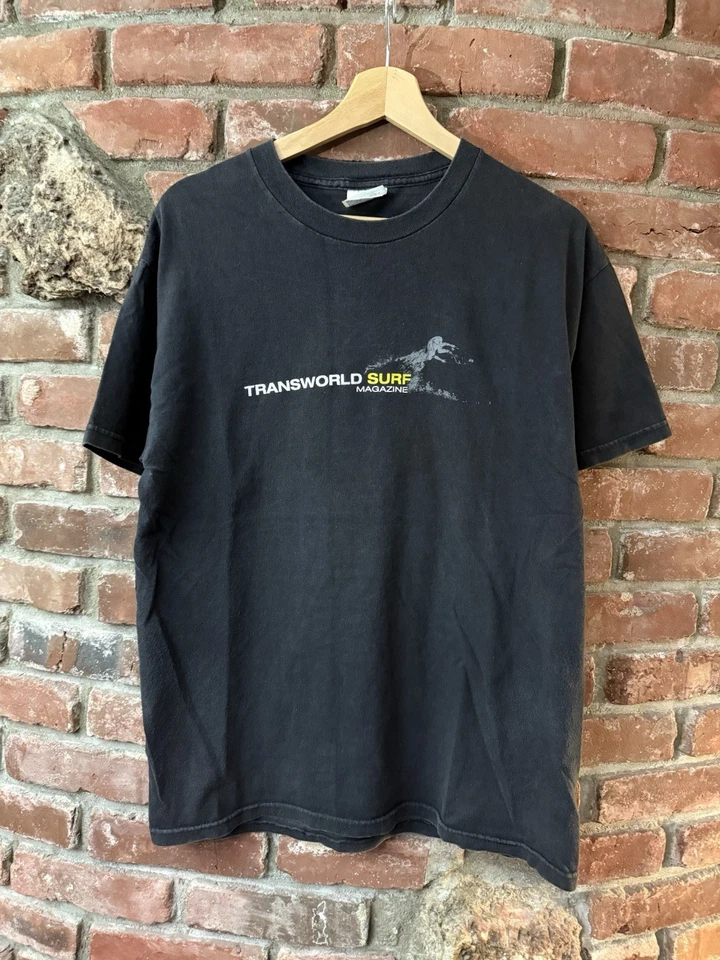 Vintage 2000s Transworld Surf Magazine Shirt Size M Black Fader - Image 1 of 4