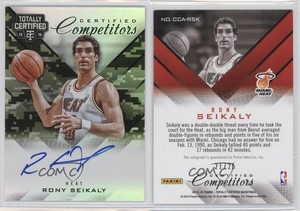 2015-16 Panini Totally Certified Competitor Mirror Camo /25 Rony Seikaly Auto