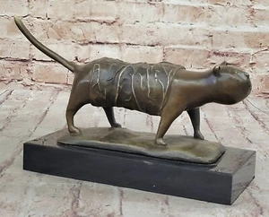 Incredible Messingskulptur Kunst Fernando Botero " Die Katze Von Hot Cast - Bild 1 von 10