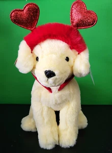 FAO Schwarz 12" Sparklers Plush Labrador Dog Stuffed Animal & Removable Headband - Picture 1 of 6