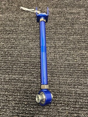 Megan Racing Rear Traction Rod Arm 14" x 1" x 2" Heavy Duty Blue Silver - Image 1 of 4