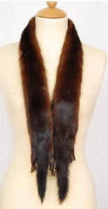 U118 REAL MINK FUR STOLE COLLAR FUR SCARF WHOLE SKINS - Berlin Germany - Picture 1 of 7