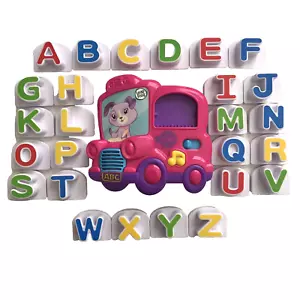 Leap Frog ABC School Bus Pink Purple Phonics Alphabet Letters Magnetic Complete - Picture 1 of 9
