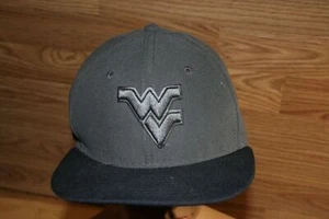 WVU NCAA Silver on grey with black bill new era 59fifty 7 1/2 fitted cap hat* - Picture 1 of 6