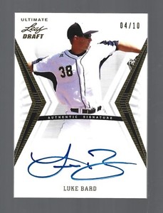 /10 Luke Bard AUTOGRAPH Los Angeles Angels 2012 Leaf Ultimate Draft AUTO LA Card