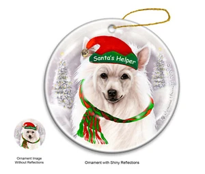 Santa's Helper Ornament - Powder Puff Chinese Crested 4071A - Picture 1 of 1