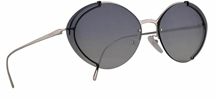 正品普拉达太阳镜 SPR60U GAQ-3A0 黑色镜框蓝色镜片 63 毫米 ST* — 第 1/1 张图片