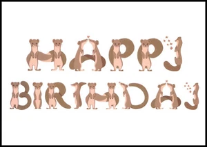 Greeting Card - Weasel - Birthday - 0056 - Picture 1 of 2