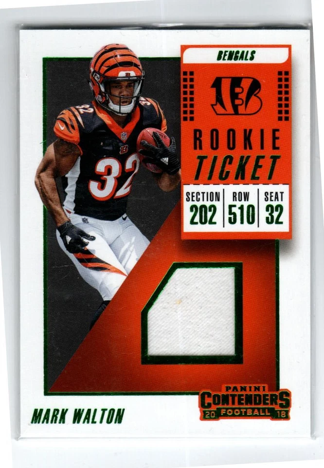 2018 Panini Contenders Rookie Ticket Swatches #31 Mark Walton - Image 1 of 1