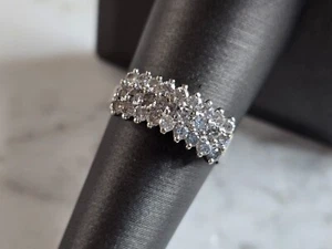Womens Vintage Estate 14k White Gold Diamond Cluster Ring 4.0g  #E1334 - Picture 1 of 6