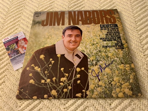 Jim Nabors SIGNED ALBUM COVER JSA Authenticated COA Galveston Cover