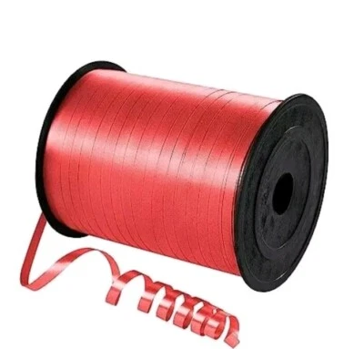 2000 Yards Red Curling Ribbon for Gift Wrapping 1/5 inch Wide Balloon Ribbon  - Image 1 of 4