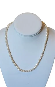 14K Yellow Gold Clasp Pearl Necklace/Women Jewelry Pearl Beads - Picture 1 of 7