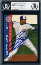 Gleyber Torres Beckett Signed 2015 South Bend Cubs Choice Rookie Autograph