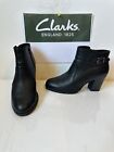 Clarks Comfy Black Leather Ankle Boots Size UK 7 EU 41  '