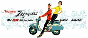 Triumph Tigress 1958 - Super Scooter - Werbe-Werbeplakat - Bild 1 von 1