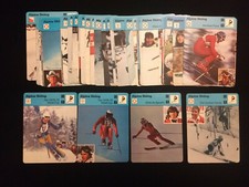 1977-79 Sportscaster ALPINE SKIING complete set (56) w/Jean Claude Killy, Hi #'s