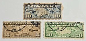 US Air Mail Sc C7-9, Planes & Map Set, Used VF CV$4.85 (XG05) - Picture 1 of 1