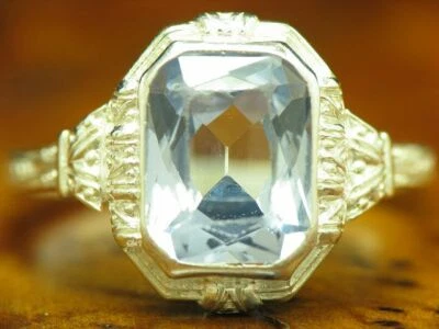 925 Argento Sterling Anello Con Spinello Ricoperto / Vero Argento / 3,4g / Rg 59 - Immagine 1 di 3