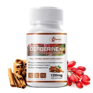 Premium Berberine HCL Extract 1200mg, Healthy Cholesterol, Anti-inflammatory - Picture 1 of 9